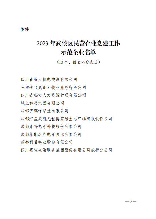 喜報！瑞方人力獲評“2023年武侯區(qū)民營企業(yè)黨建工作示范企業(yè)”稱號 第2張